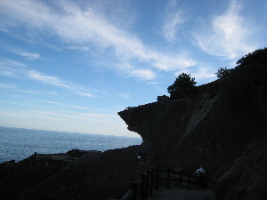 浸食された大岩