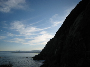 浸食された大岩